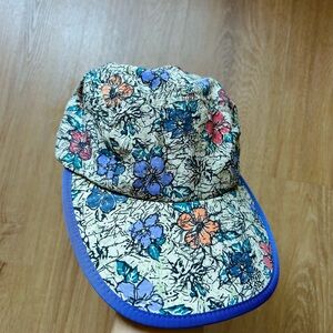 Vintage 1990s Patagonia 5 Panel Floral Made in USA Hat Hawaii Vtg